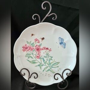 Lenox China Butterfly Meadow Swallowtail Plate Floral Cottagecore Nature Outside